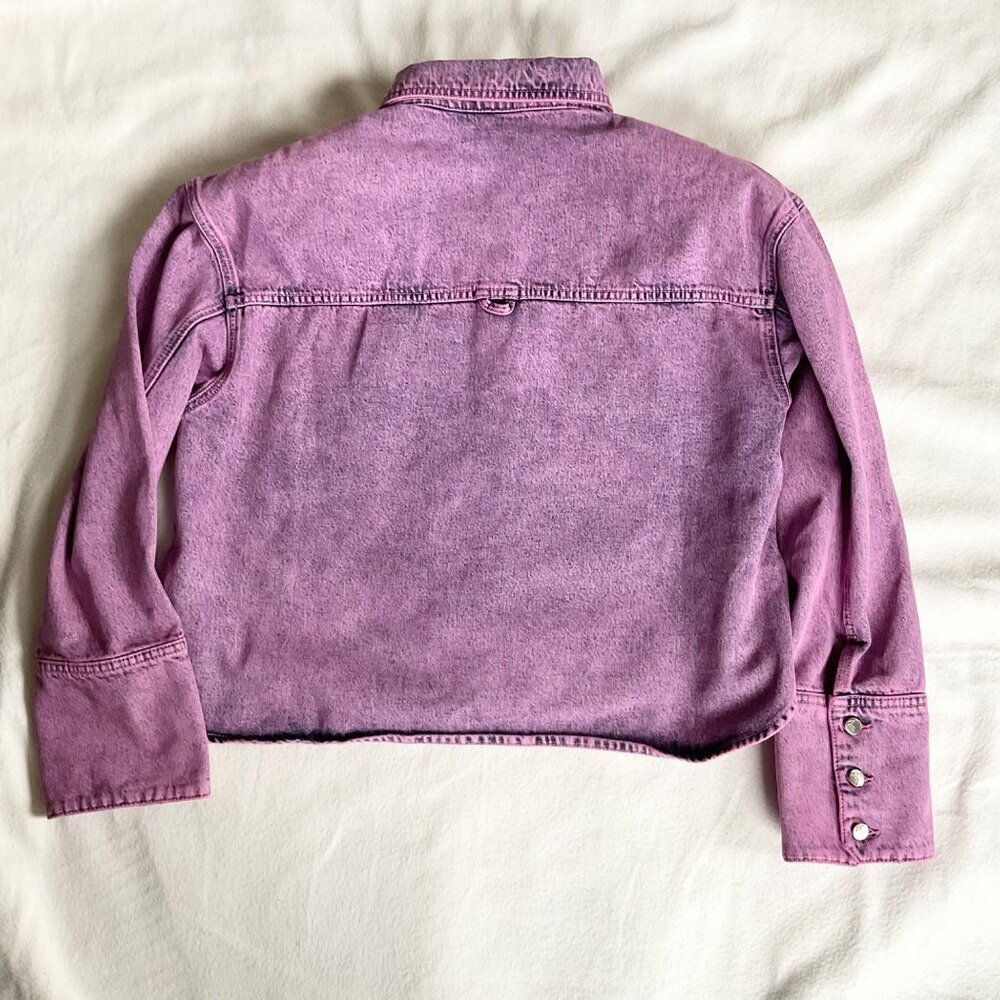 REMAIN BIRGER CHRISTENSEN Italy Purple Thalia Denim jacket US8-10 run big BUST46 - Picture 7 of 10